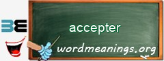 WordMeaning blackboard for accepter